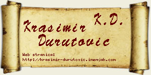 Krasimir Durutović vizit kartica